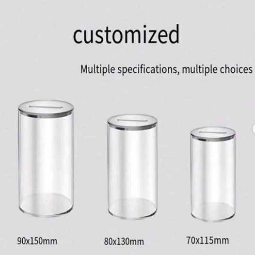 ACRYLIC TRANSPARENT MONEY BOX