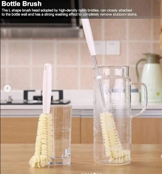 BOTTLE CUP CLEANING BRUSH, L Shaped Brush