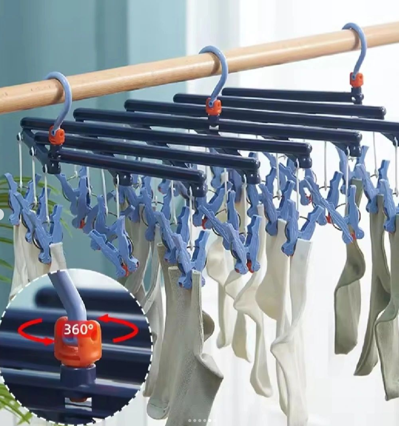 FOLDING CLOTHES HANGER WHITE