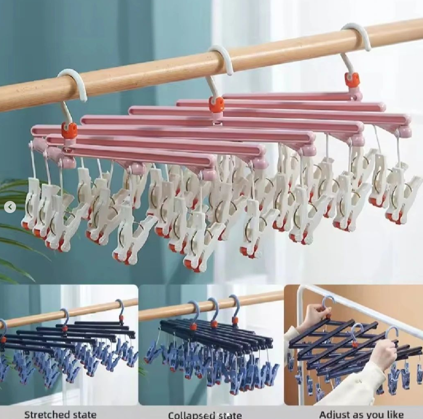 FOLDING CLOTHES HANGER WHITE
