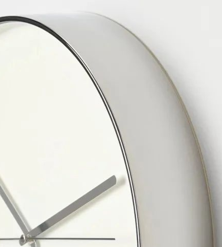 MALLHOPPA Wall clock, silver-colour