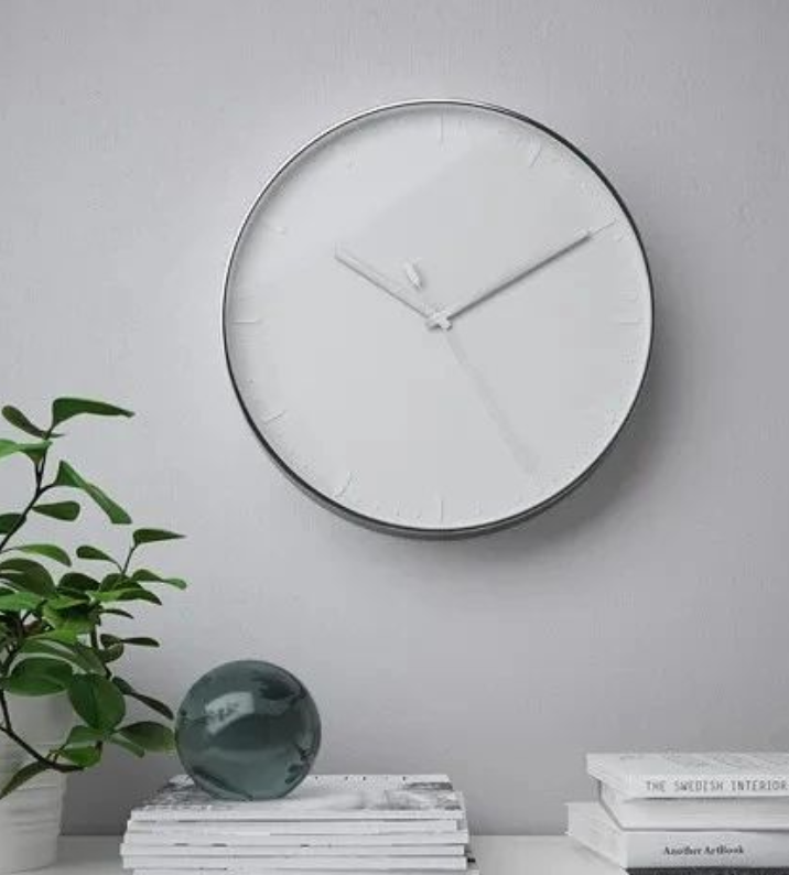 MALLHOPPA Wall clock, silver-colour