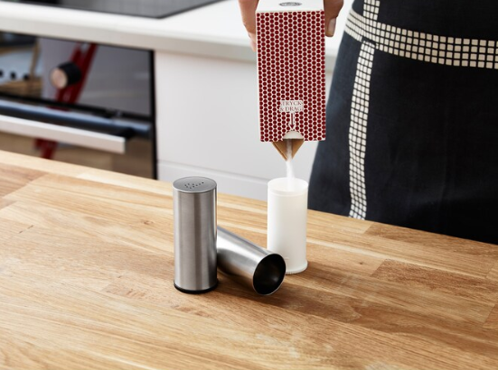 PLATS Salt/pepper shaker, set of 2, stainless steel