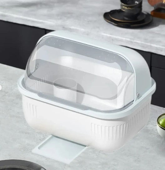 DISH DRAINER WITH LID