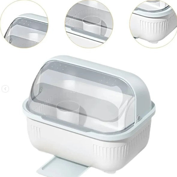 DISH DRAINER WITH LID