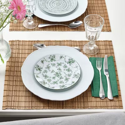 ENTUSIASM Side plate, patterned/green, 7 "
