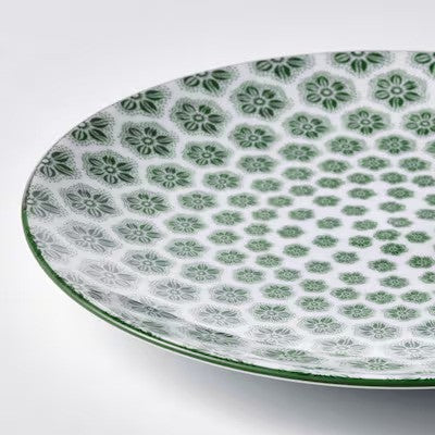 ENTUSIASM Side plate, patterned/green, 7 "