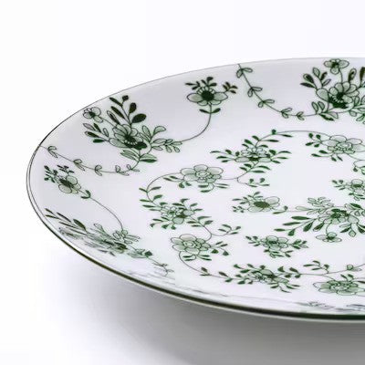 ENTUSIASM Side plate, patterned/green, 7 "
