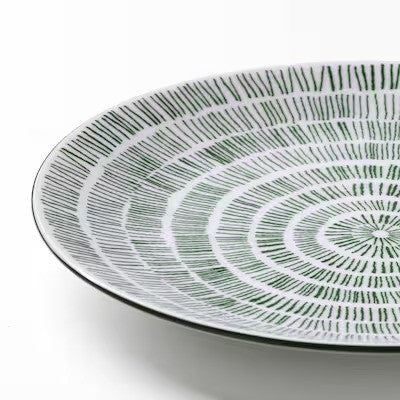 ENTUSIASM Side plate, patterned/green, 7 "
