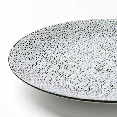 ENTUSIASM Side plate, patterned/green, 7 "