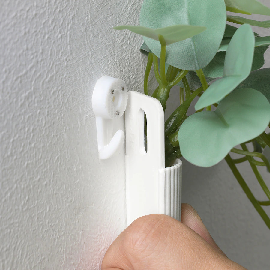 FEJKA Artificial plant with wall holder, in/outdoor/green/lilac
