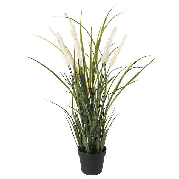 FEJKA Artificial potted plant, in/outdoor decoration/grass
