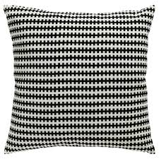 STOCKHOLM Cushion, black and white patterned