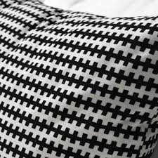 STOCKHOLM Cushion, black and white patterned