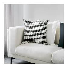 STOCKHOLM Cushion, black and white patterned