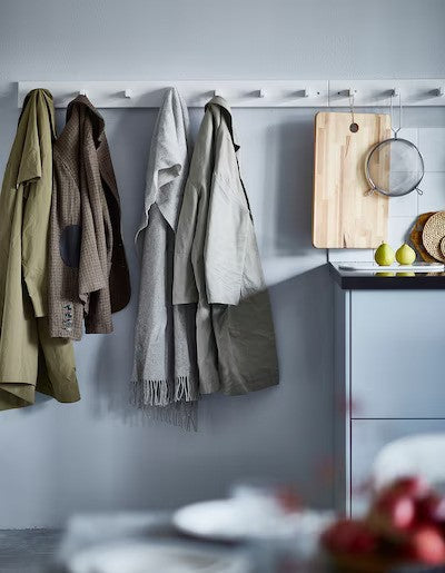 KUBBIS Rack with 3 hooks, white