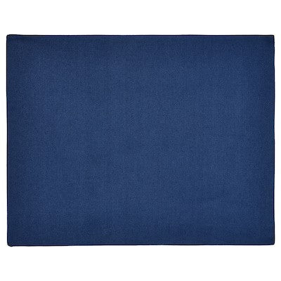 NISSÖGA Place mat, white/dark blue, 45x35 cm