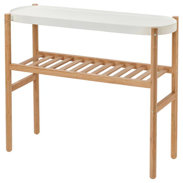 SATSUMAS Plant stand, bamboo/white