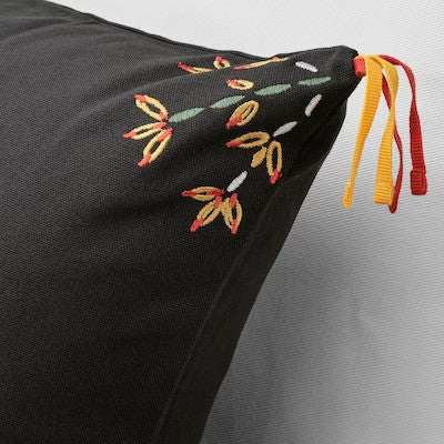 VINTERFINT Cushion cover, black, 40x58 cm
