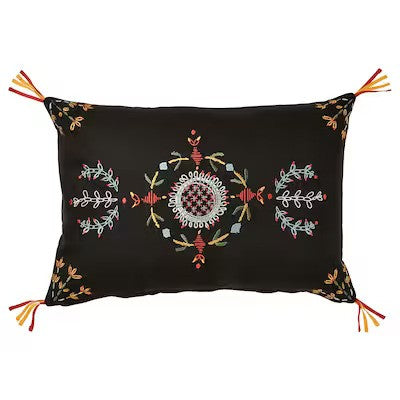 VINTERFINT Cushion cover, black, 40x58 cm